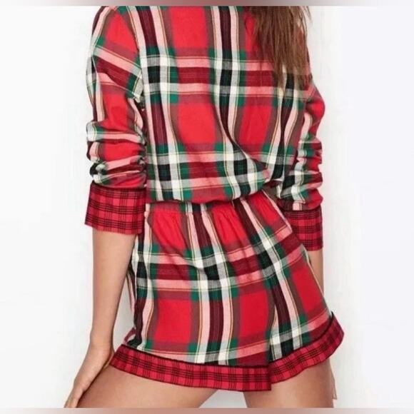 Victoria’s Secret Plaid Rhinestone Romper Size Large - Picture 3 of 11